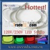 High quality! High brightness! 110V 220V SMD 3528 SMD 5050 sound activated Led strip lights for shop