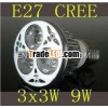 High power E27 9w led bulbs brightness