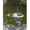 Led steel frame and cover with white plastic lampshade solar table/garden lantern light(SO8870)