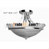 Flush mount with marble Glass