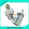 30W Public CE ROHS UL FCC LVD FCC Bridgelux E27 E40 Outdoor Corn LED Street Light