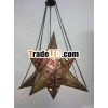 Antique Art Reproduction Moroccan Hanging Star Lamp