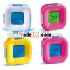 World colorful clock with alarm