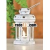 Hanging T.Light Lantern With White Wash Finish