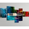 Colorful 5pcs group abstract canvas printing