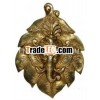 Brass Hand Carved Hindu Lord Ganesha Wall Hanging for Wall and Door Decoration