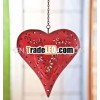 Hanging T.Light Heart With Red Powder Coated Finish
