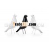Modern wooden eames house bird,  room accessories, small decoration. white and black color