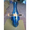 Artistic concave body colorful veins flower lacquer vase