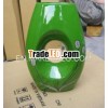 Natural solid green decor lacquered vase with a hole in the middle