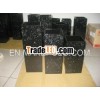 Big black square vase with white dots motif,  Vietnam set of 3 flower lacquer vases