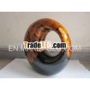 moon shaped lacquer vase decoration with leaf design