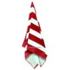 30x60 Cabana Stripe 100% Cotton Velour Beach Towel-Red(Pack of 48)