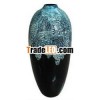 Decorative ceramic - lacquer vase,  high quality,  handmade