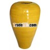 Spun bamboo floor vases