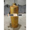 Yellow long tall lacquer vase for decoration