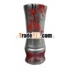 Lacquer Flower Vase with silver coating