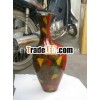 Homeware decorative ceramic lacquer vase with artistic motif