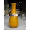Bamboo vase with rattan fiber decor