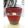 ripples pattern vase lacquered decoration with M.O.P inlay
