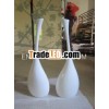 High neck handmade white lacquer vase for decoration
