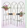 wrought iron trellis with 4 planter
