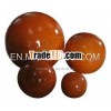 Set 4 decorative bamboo ball handmade from Vietnam,  shiny orange colour design