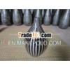 Onion shaped lacquer vase with zebra design