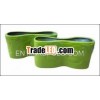 Lacquer ceramic vase,  green color vase,  beautiful vase