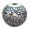 Round Ball lacquer vase shiny black color with M.O.P,  handmade from Vietnam