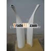 Exclusive shaped white lacquer vase for hotel decoration