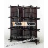 NANI PARTTITION DARK BROWN BAMBOO SHELF