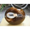 Beautiful elegant hot sale! earthy and oil color moon shaped lacquer vase with handle