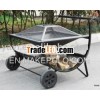 28inch gardening cart fire pit with wheel