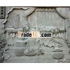 Grey Estern Figure Wall Relief Sculptures