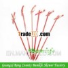 china supplier 120mm Decorative fruit red color bamboo knotted party food picks