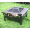 Outdoor tile firepit, wood burning