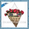 Triangle Rattan Hanging Basket