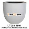 White Resin Fibre Flower Pot