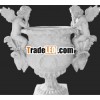 Stone outdoor vase with angels DSF-LH006