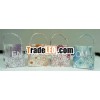 JUTE,  FLORAL PRINT INDOOR PLAANTER WITH A HANDLE