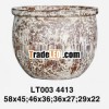 Old Rust Ancient Flower Pot
