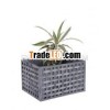 Rectangular Metal Planter with Designer Surface