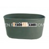 Oval Planter Made of Iron With Grey Powder Coated Finish