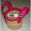 JUTE,  CYLINDRICAL SHAPED PLANTER WITH LINNER