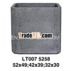 Grey Concrete Flower Pot