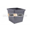 Square Top Metal Planters With Gray Patina Finish