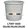 Grey Smooth Cement Flower Pot