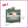 Stainless steel printing leather hip flask