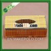 Bamboo facial tissue box holder with cover